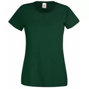 Fruit Of The Loom Ladies/Womens Lady-Fit Valueweight Short Sleeve T-Shirt (XL) (Bottle Green)