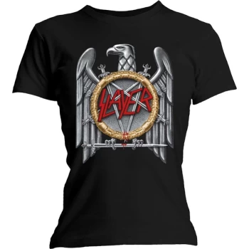 Slayer - Silver Eagle Womens Small T-Shirt - Black