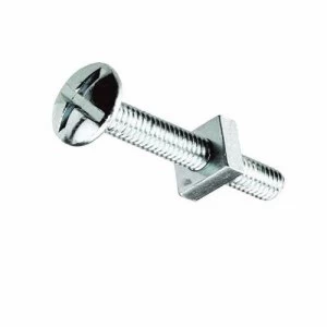 Zexum M5 x 20mm Bright Zinc Plated Roofing Bolts With Nut - 100 Pack