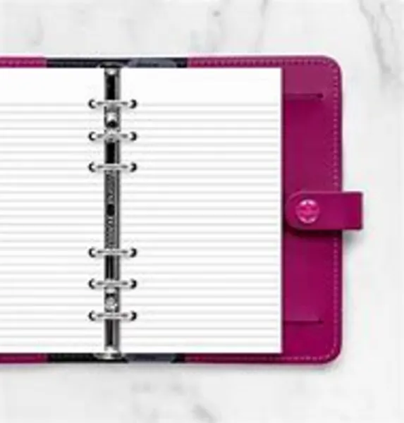 Filofax Ruled Notepaper Organiser Refill, 297 x 210 mm, White