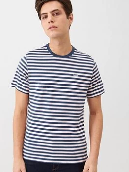 Barbour Stripe Logo T-Shirt - Pink, Size XL, Men