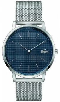 Lacoste Mens Moon Steel Mesh Bracelet Blue Dial Watch