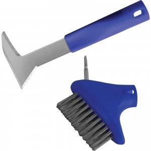 Faithfull Auto-Lock Patio Steel Brush and Weeder