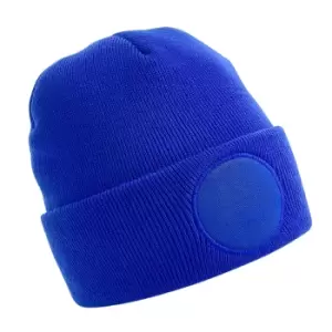 Beechfield Circular Patch Beanie (One Size) (Bright Royal)