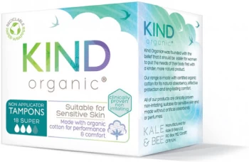 Kind Organic Non-Applicator Tampons - Super - 18s