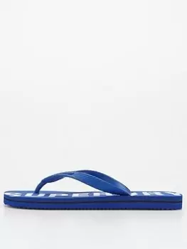 Superdry Code Flip Flop - Blue Size S, Men