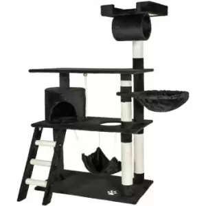 Tectake - Cat tree scratching post Marcel - cat scratching post, cat tower, scratching post - black