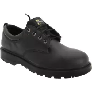 Grafters Mens Contractor 4 Eye Safety Shoes (4 UK) (Black) - Black