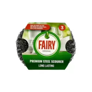 Fairy Original Premium Steel Scourer, 3 Pieces