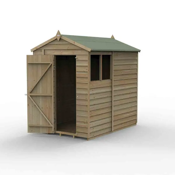 Forest Garden 4LIFE Apex Shed 5x7 - Single Door - 2 Window