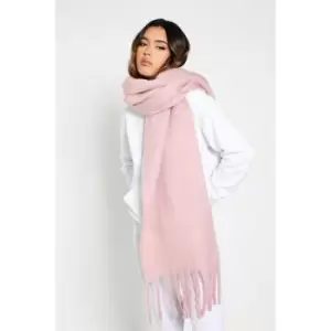 I Saw It First Soft Touch Oversized Tassel Scarf - Pink