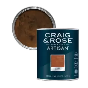 Craig & Rose Artisan Rust Textured Effect Matt Topcoat Special Effect Paint, 750Ml