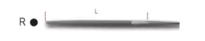 Beta Tools 1718A6/R Second-Cut Round File No Handle 150mm 017180029