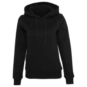 Build Your Brand Womens/Ladies Organic Hoodie (XL) (Black)