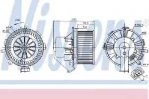 Nissens Interior Cabin Blower Fan 87105