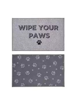 Wipe Your Paws Set Of 2 Doormats