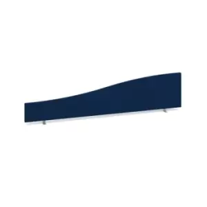 Wave desktop fabric screen 1800mm x 400mm/200mm - blue