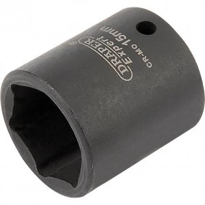 Draper Expert 1/4" Drive Hi Torq Hexagon Impact Socket Metric 1/4" 15mm