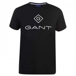 Gant Short Sleeve New Logo T Shirt - Black 005