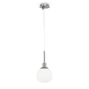 Erich Globe Ceiling Pendant Lamp Nickel, 1 Light, E14