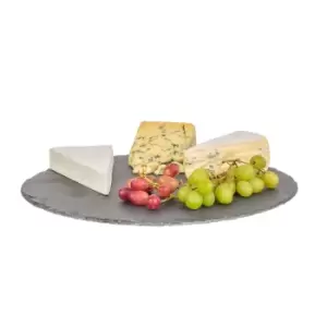 Artesa Lazy Susan Rotating Round Slate Plate - Grey