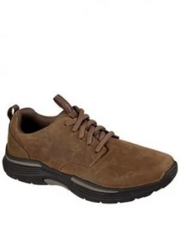 Skechers Expended Leather Shoes - Brown