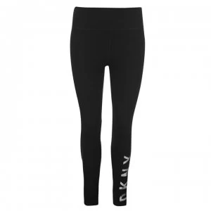 DKNY High Waisted Logo Leggings - Black