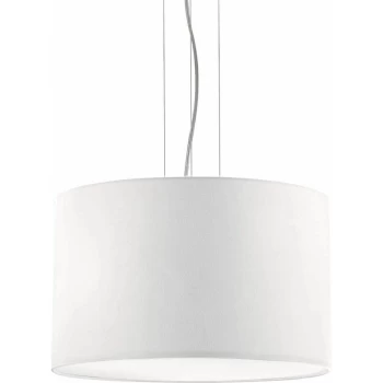 Ideal Lux Lighting - Ideal Lux Wheel - 3 Light Small Round Ceiling Pendant White, E27