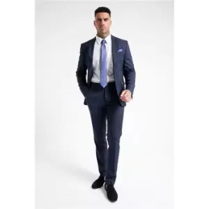 I Saw It First Navy Mens Tailored Slim Suit Trousers - Blue