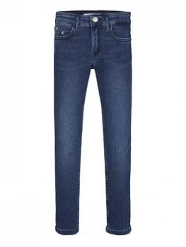 Calvin Klein Jeans Girls Essential Stretch Skinny Jeans - Blue Size Age: 12 Years, Women