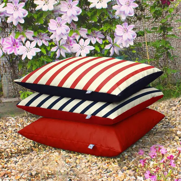 Rucomfy rucomfy Stripe Indoor Outdoor Bean Bag - Red