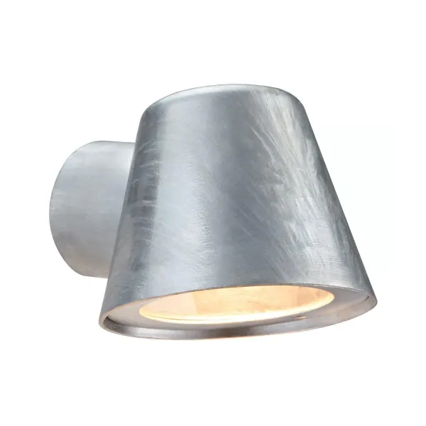 Aleria Outdoor Wall Light in Galvanized (Height) 11.3cm