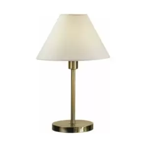 Kolarz HILTON - Lifestyle Fabric Tapered Shade Table Light Antique Brass, 1x E27