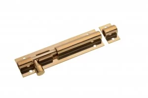 Wickes Barrel Bolt - Brass 102mm