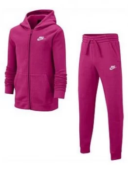 Nike Girls Nsw Core Tracksuit - Red/White