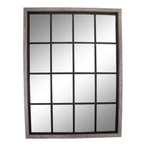 Grey Window Style Wall Mirror 60x80cm