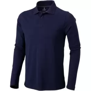 Elevate Mens Oakville Long Sleeve Polo Shirt (XXL) (Navy)