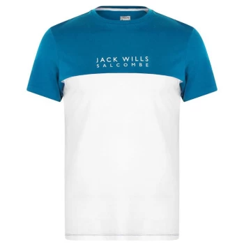 Jack Wills Westmore Colour Block T-Shirt - Teal