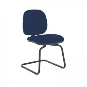 Jota fabric visitors chair with no arms - Costa Blue