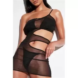 I Saw It First Black Extreme Cut Out Dress Cover Up - Black