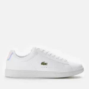 Lacoste Womens Carnaby Evo 0722 1 Leather Cupsole Trainers - White/Light Pink - UK 6