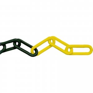 Faithfull Plastic Chain Yellow and Black 8mm 12.5m