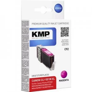 KMP Ink replaced Canon CLI-551M, CLI-551M XL Compatible Magenta C92 1519,0006