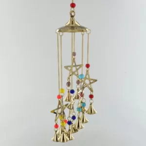 Pentagram Brass Windchime 46cm