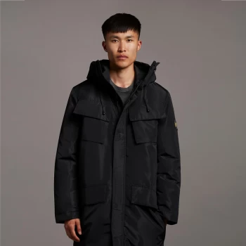 Casuals Longline Dual Pocket Parka - Jet Black - XL