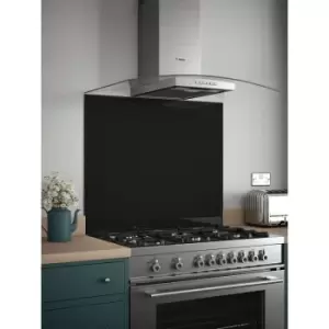 Splashback - Black Gloss Glass Kitchen 900mm x 750mm - Black