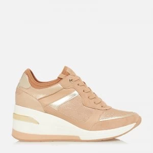 Dune Womens Eilas Running Style Trainers - Camel/Leather - UK 8