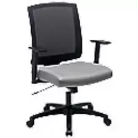 Realspace Synchro Tilt Ergonomic Office Chair with Armrest and Adjustable Seat Karl Economy Black & Grey