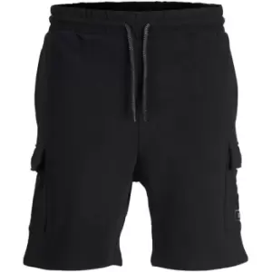 Jack and Jones Cargo Sweat Shorts - Black