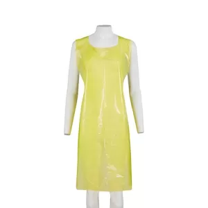 Apron on a Roll LDPE Polythene Yellow Pack of 1000 A2YR